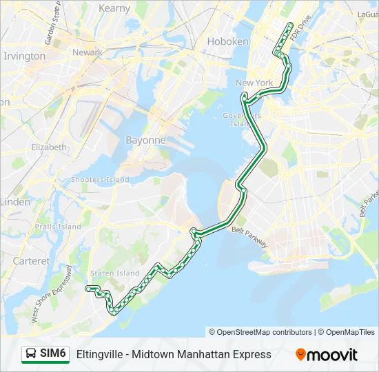 SIM6 Bus Line Map