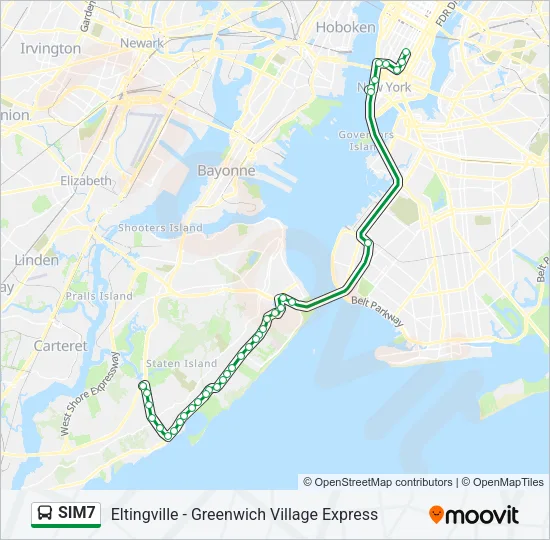 SIM7 Bus Line Map