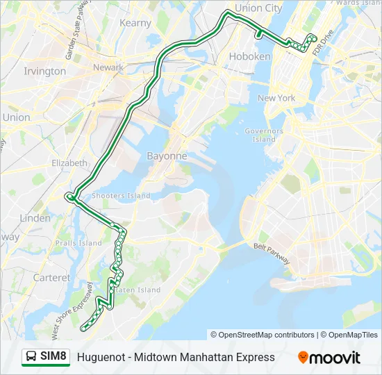 SIM8 Bus Line Map