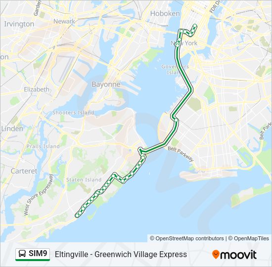 SIM9 Bus Line Map