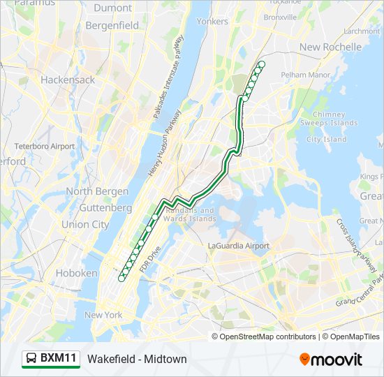 Bx11 Bus Route Map Bxm11 Route: Schedules, Stops & Maps - East Midtown 23 St Via Bronx Riv Pky  Via 5 Av (Updated)