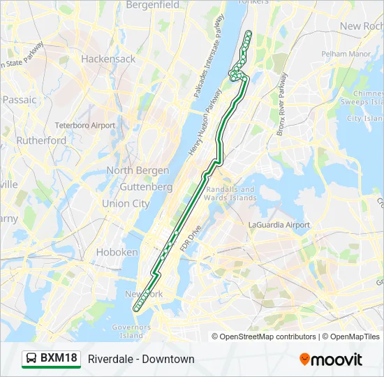 BXM18 Bus Line Map