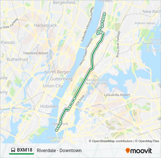 BXM18 Bus Line Map