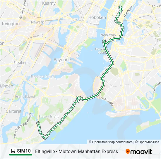 SIM10 Bus Line Map