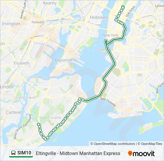SIM10 Bus Line Map
