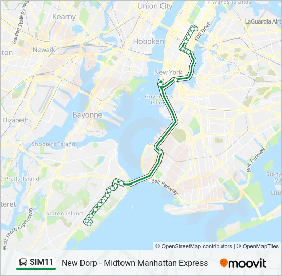 SIM11 Bus Line Map