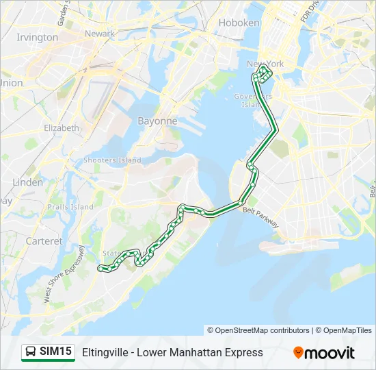 SIM15 Bus Line Map