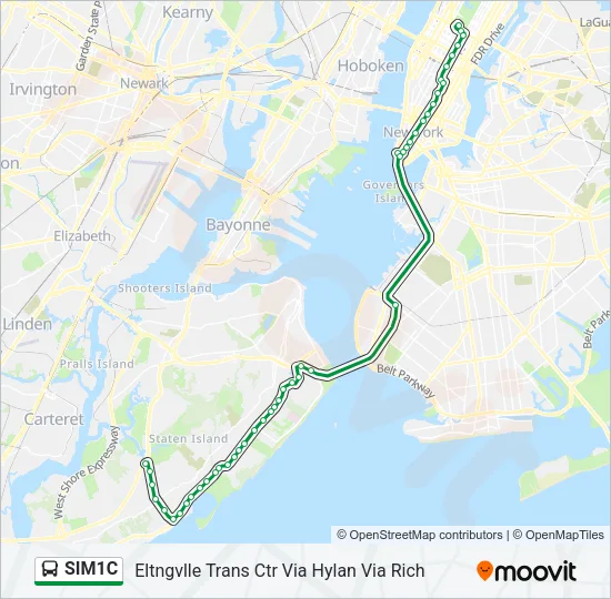 SIM1C Bus Line Map