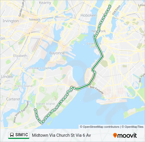 SIM1C Bus Line Map