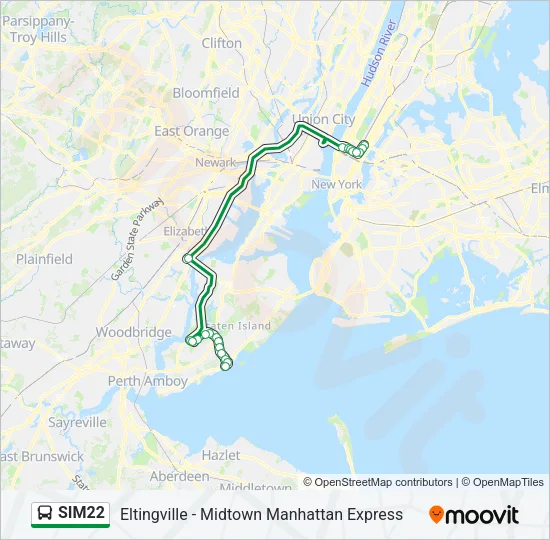 SIM22 Bus Line Map