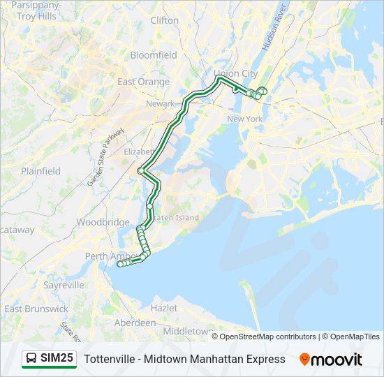 SIM25 Bus Line Map