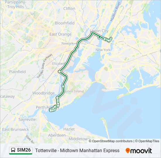 Mapa de SIM26 de autobús