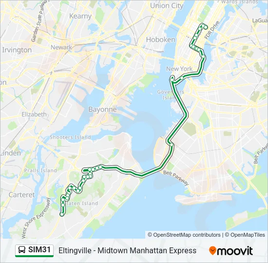 SIM31 Bus Line Map