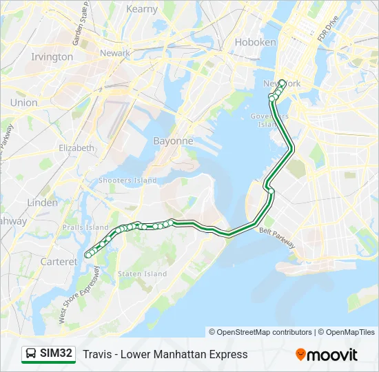 SIM32 Bus Line Map