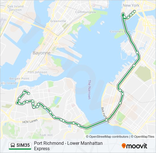 SIM35 bus Line Map