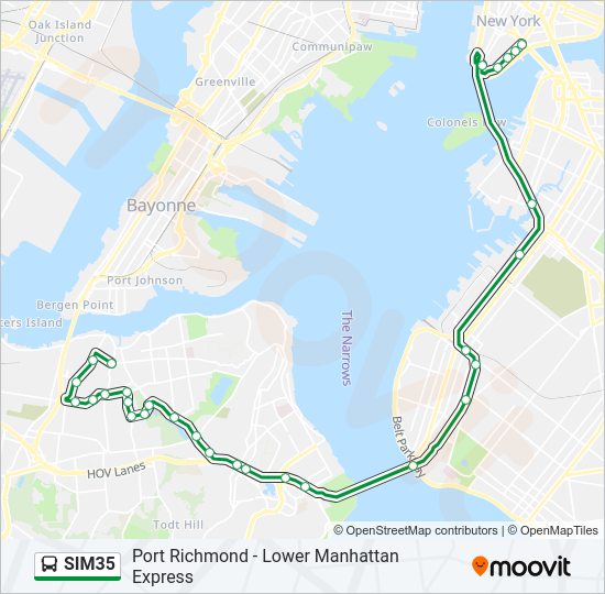 SIM35 bus Line Map