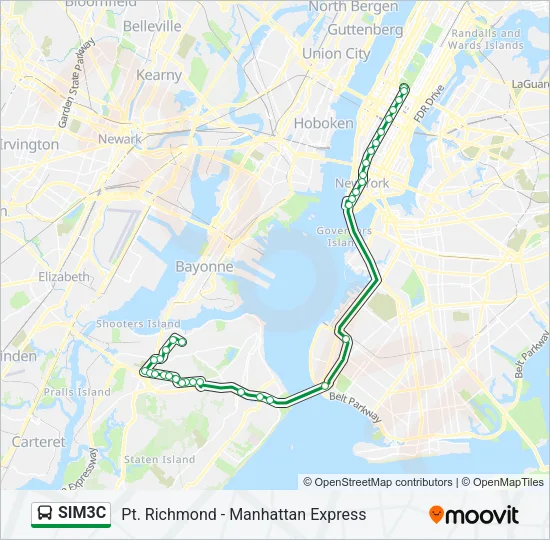SIM3C Bus Line Map