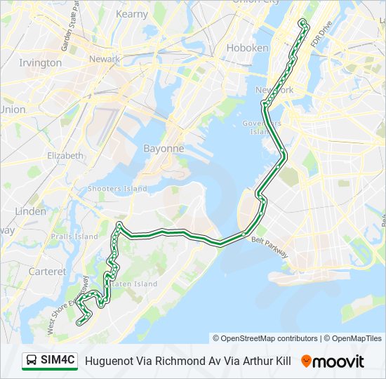 Mapa de SIM4C de autobús