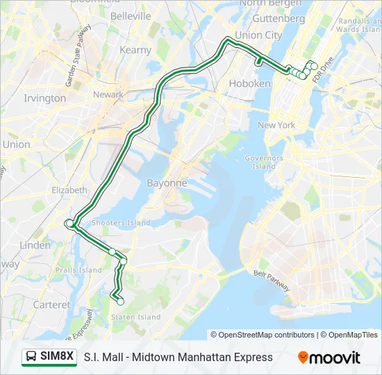 SIM8X Bus Line Map
