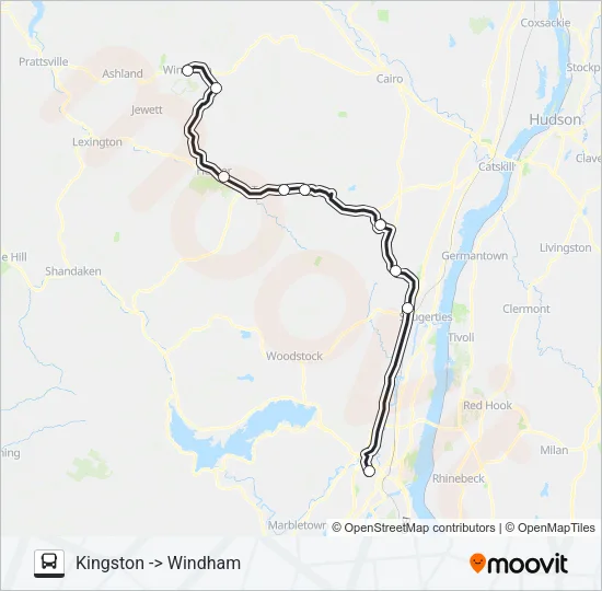 ADIRONDACK TRAILWAYS 612 Bus Line Map