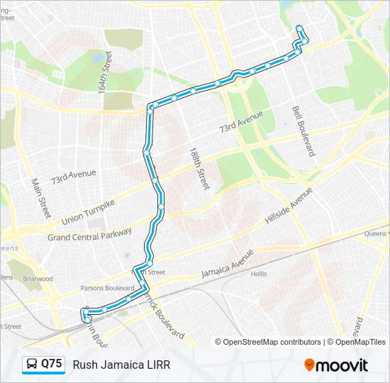 Q75 Bus Line Map