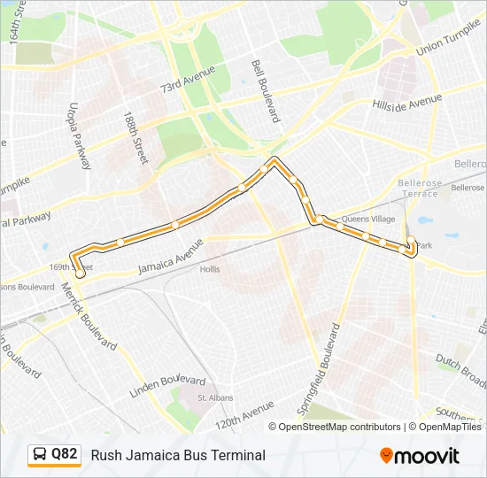 Q82 Bus Line Map