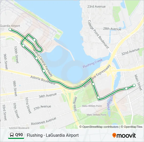 Q90 Bus Line Map