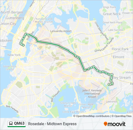 QM63 Bus Line Map