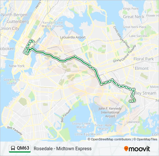 QM63 Bus Line Map