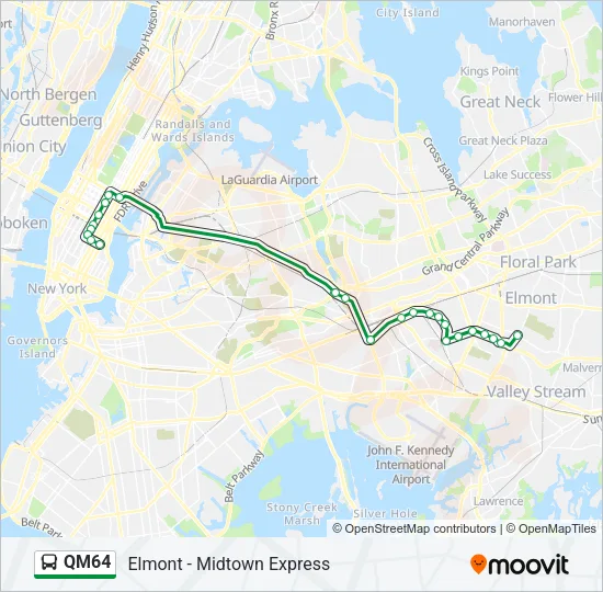 QM64 Bus Line Map