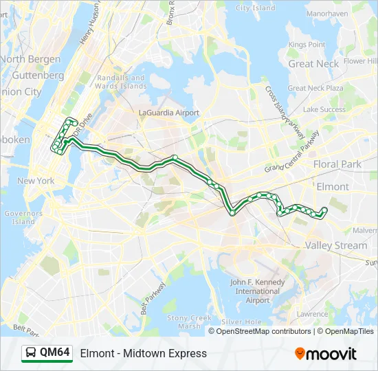 QM64 Bus Line Map