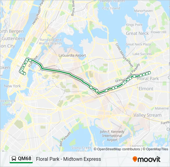 QM68 Bus Line Map