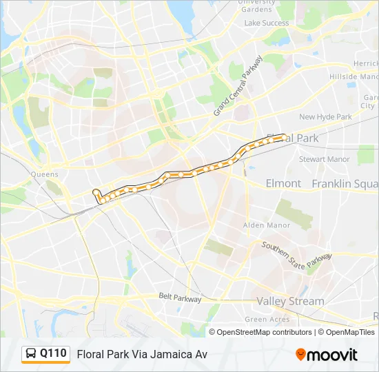 Q110 Bus Line Map