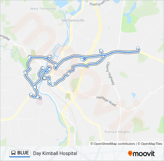 BLUE Bus Line Map