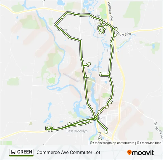 GREEN Bus Line Map