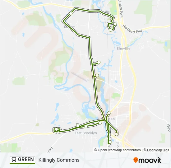 GREEN Bus Line Map