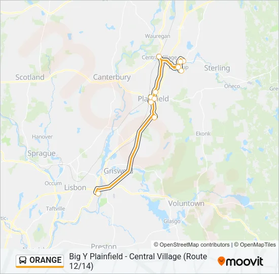 ORANGE Bus Line Map