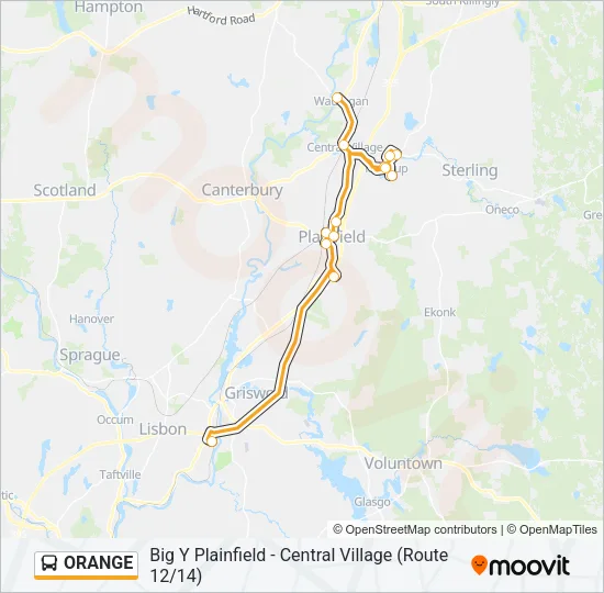 ORANGE Bus Line Map