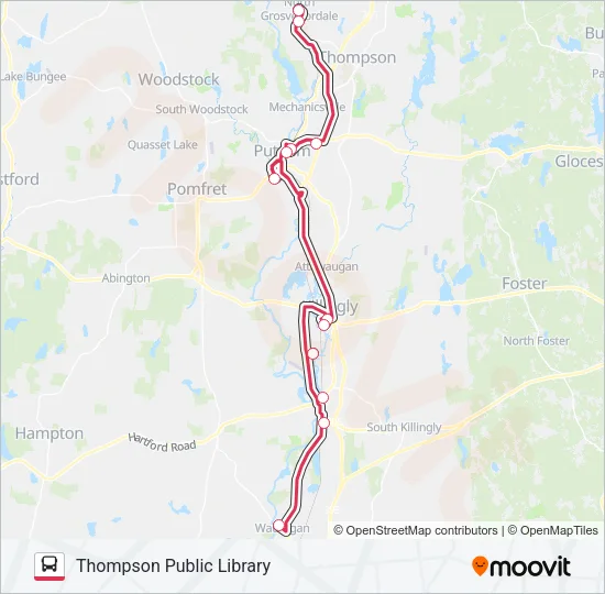 RED-PURPLE SHUTTLE Bus Line Map