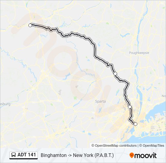 ADT 141 Bus Line Map