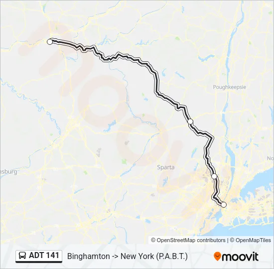 ADT 141 Bus Line Map