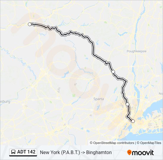 ADT 142 Bus Line Map