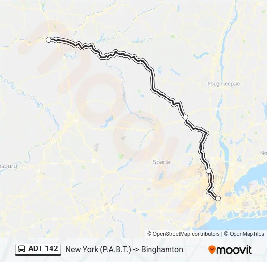 ADT 142 Bus Line Map