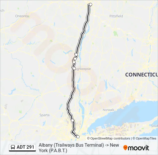 ADT 291 Bus Line Map