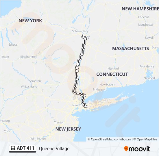 ADT 411 Bus Line Map
