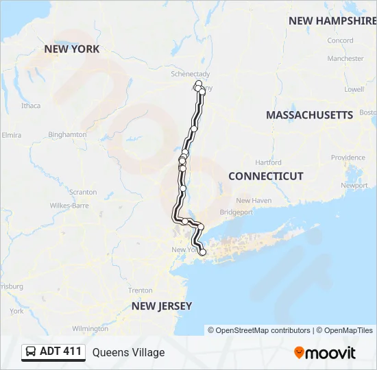 ADT 411 Bus Line Map