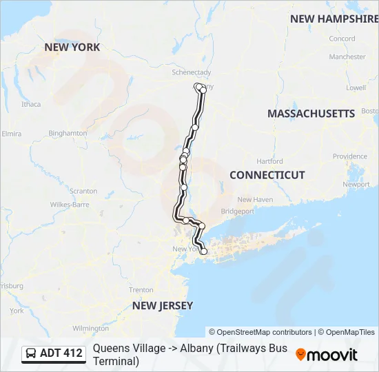 ADT 412 Bus Line Map