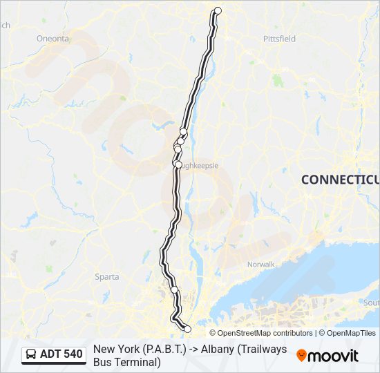 ADT 540 Bus Line Map
