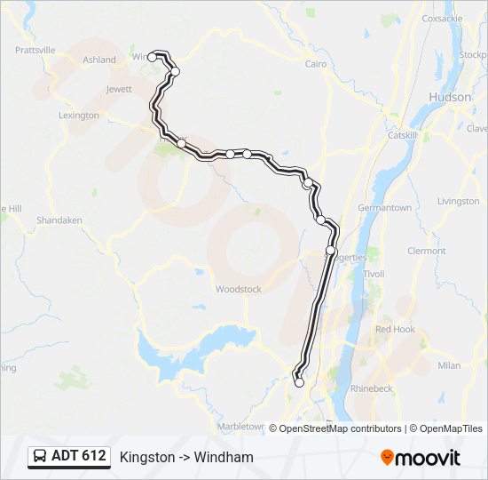ADT 612 Bus Line Map