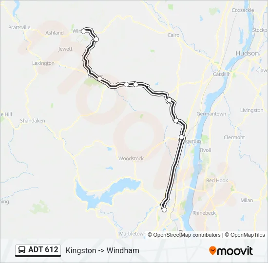 ADT 612 Bus Line Map
